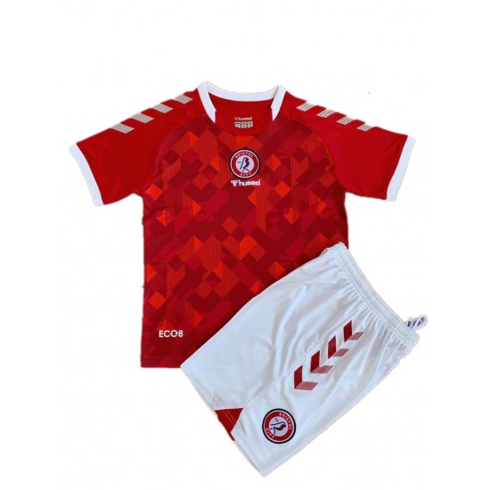 Camisola Bristol City Criança Equipamento Primeiro 2021-2022 Manga Curta